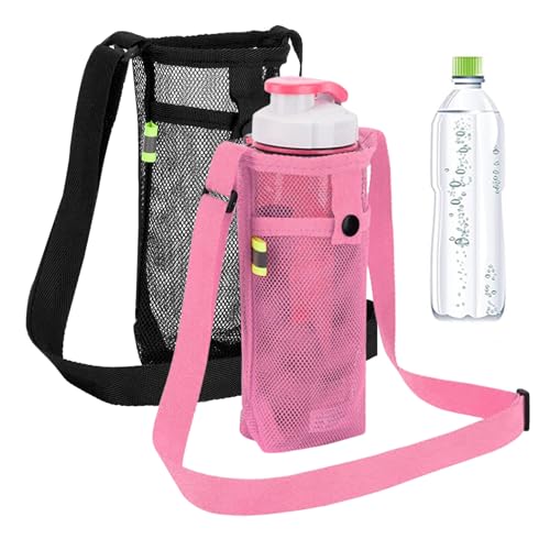 CAKEEYUM Wasserflaschenhalter mit verstellbarem Schultergurt Strand Wasserflasche Schlinge Hund Wasserflasche Träger für Sportwandercamping 2PCS von CAKEEYUM