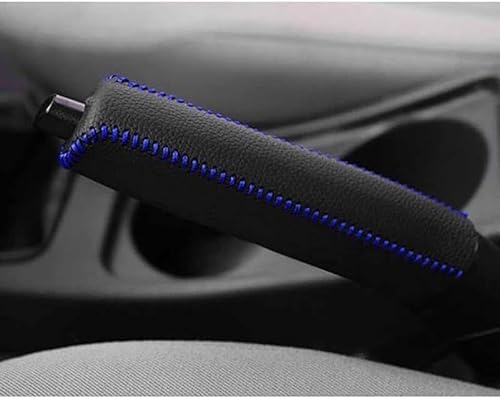 Auto Handbremsen Abdeckung für BMW Serie 7 Series 7er G70 G11 G12 2015-2025, Rutschfeste Handbremse Griff Abdeckung Protector Handbremsgriff Schutzhülle,D/Black Blue Line von CAKERS