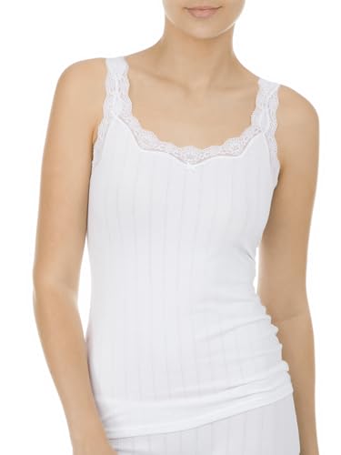 CALIDA Damen Etude Toujours Unterhemd, Weiß, 40-42 EU CALIDA Damen Etude Toujours Unterhemd, Weiß, 40-42 EU von CALIDA