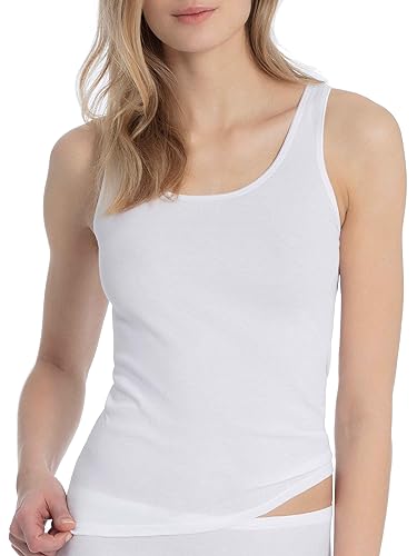 Calida Damen Top Ohne Arm Slip/Hosen Unterhemd, Weiß, 40-42 EU von CALIDA