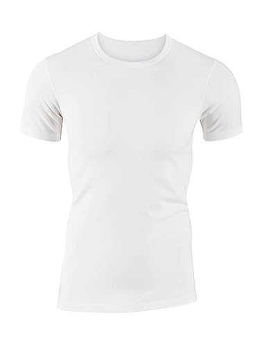 CALIDA Herren Evolution T-shirt Unterhemd, Weiß, 46-48 EU von CALIDA