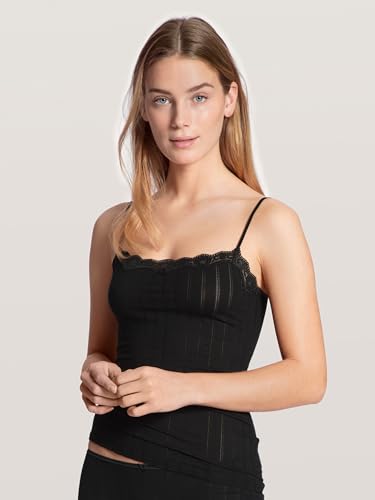 CALIDA Etude Toujours Spaghetti-Top Damen, verstellbare Träger, edle Nadelstreifen-Optik, mit Swiss+Cotton-Gütesiegel CALIDA Etude Toujours Spaghetti-Top Damen, verstellbare Träger, edle Nadelstreifen-Optik, mit Swiss+Cotton-Gütesiegel von CALIDA