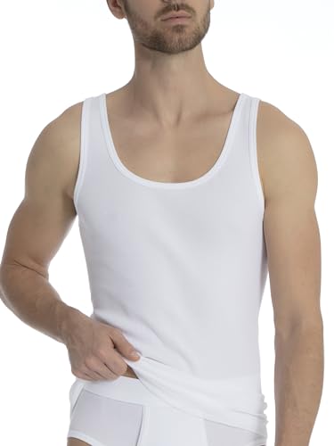 CALIDA Cotton 1:1 Unterhemd Herren, aus besonders weicher, hautfreundlicher Baumwolle, Feinripp von CALIDA