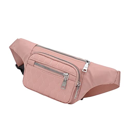 CALLARON 1 STK Gürteltasche für Damen Fanny Sackleinen überall Gürteltasche Handtasche Taschen umhängebeutel schulterbeutel handytasch schicke Straddlebag Trendige Gürteltasche Nylon Rosa von CALLARON