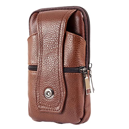 CALLARON 1 STK Handytasche Herren Gürtel miserabel Kabel Taschen Fanny Handy Tasche handybeutel Waterproof Phone Pouch Mehrzwecktasche für Männer kreative Smartphone-Tasche Rindsleder Brown von CALLARON