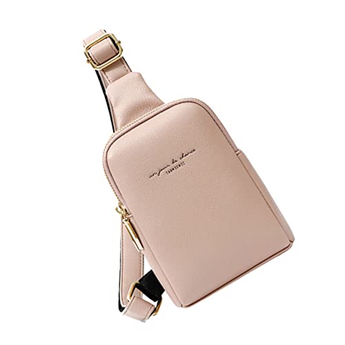 CALLARON 1stk Umhängetasche Für Damen Beige Handtaschen Für Frauen Designertaschen Für Damen Umhängetasche Damen Leichensack Damen Reisehandtaschen Für Damen Pu-gürteltasche Rosa Pu-Leder von CALLARON