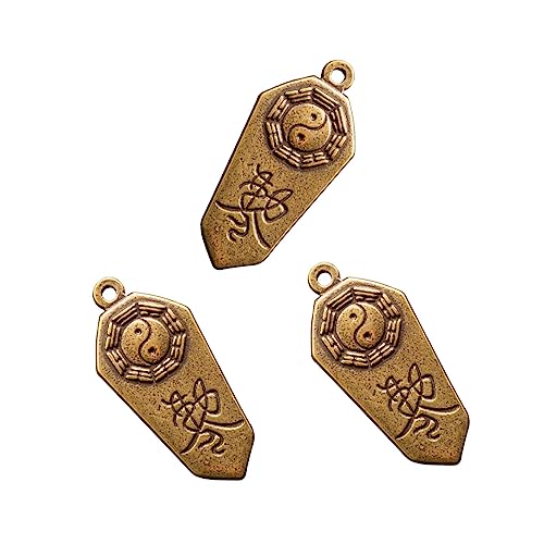 CALLARON 3St Schlüsselanhänger die chinesen schlüsselkette schlüsselarmband schlusselketten Keychain anahtarlık Dekoranhänger zum Aufhängen Feng-Shui-Etikett zum Aufhängen Messing Golden von CALLARON