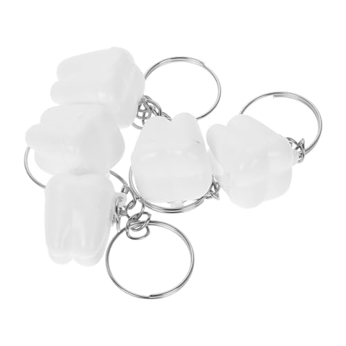 CALLARON 5St Kleiner Zahn-Schlüsselanhänger Zahn schlüsselanhänger Zahndose Schlüsselanhänger Zahnschmuck Schlüsselanhänger Zahnbürste Fall Schlüsselanhänger in Zahnform Plastik Weiß CALLARON 5St Kleiner Zahn-Schlüsselanhänger Zahn schlüsselanhänger Zahndose Schlüsselanhänger Zahnschmuck Schlüsselanhänger Zahnbürste Fall Schlüsselanhänger in Zahnform Plastik Weiß von CALLARON