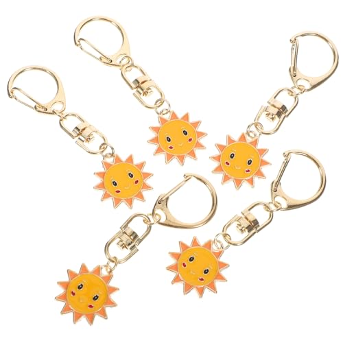 CALLARON 5er Set Schlüsselanhänger Mit Modischem Design Schlüsselringe Aus Kreative Ornamente Und Souvenir Sonne von CALLARON