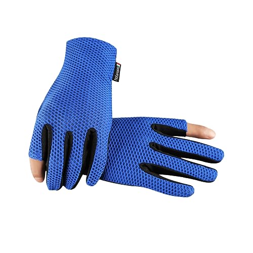 CALLARON Outdoor Sport Handschuhe Für Herren Atmungsaktive Halbfingerhandschuhe Für Radfahren Angeln Klettern Und Freizeitaktivitäten rutschfest Elastisch von CALLARON