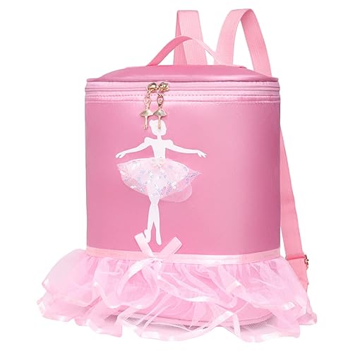 CALLARON Tanztasche Tanzrucksack für Mädchen Balletttasche für Seesack Ballett Tasche Tanzschultasche Rucksack für kleines Mädchen Rucksack für Balletttanz Nylon Rosa von CALLARON