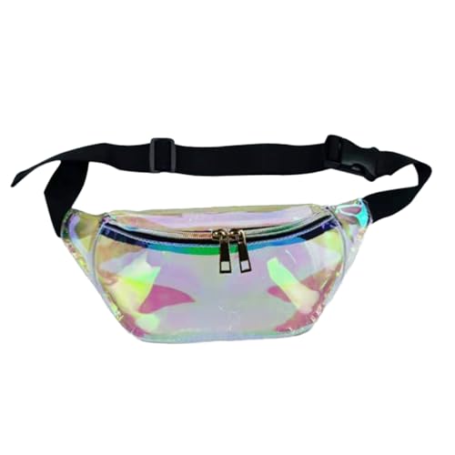 CALLARON Transparente Holografische Hüfttasche Für Damen Multifunktionale Sport Und Reisetasche Aus PVC Ideal Für Fitnessstudio Und Kosmetik Stylische Umhängetasche Für Unterwegs von CALLARON