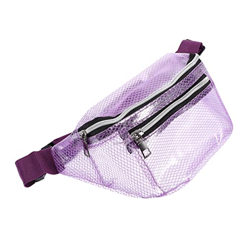 CALLARON Umhängetasche Brusttasche Bauchtasche durchsichtige Hüfttasche Seitentasche Reisegeldbörse aufbewahrungssack Storage Pockets Outdoor-Hüfttasche wasserdichte Hüfttasche TPU Violet von CALLARON