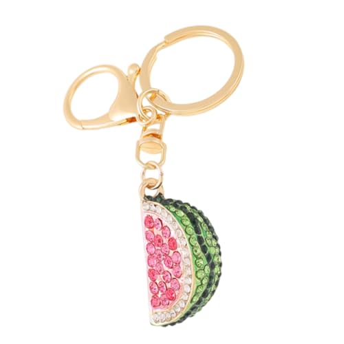 CALLARON Wassermelonen Schlüsselanhänger Süßer Mini Schlüsselanhänger Mit Strass Fruchtiges Design Glänzend Ideal Für Taschen Und Schlüssel Perfektes Accessoire Für von CALLARON