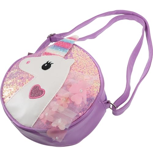 CALLARON ädchen Einhorn Umhängetasche Mit Glitzer üße Schultertasche Für Geldbörse Für ädchen Einhorn Design Ideal Für Schule Und Freizeit Perfekte Geschenkidee von CALLARON