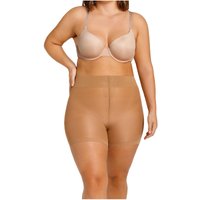 2er Pack camano Basic Curvy 40 DEN kurze Leggings Damen 0112 - sand 60/62 von CAMANO