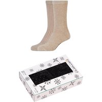 2er Pack camano Cosy Shiny Socken Damen 8201 - nature 35-38 von CAMANO