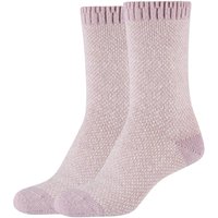 2er Pack camano Cosy Soft Cashmere Crew Socken Damen 4305 - dusty rose 39-42 von CAMANO