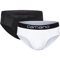 2er Pack camano Men comfort BCI cotton Slips 1001 - white mix XL von CAMANO