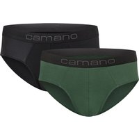 2er Pack camano Comfort BCI Baumwoll Slips Herren 7910 - sycamore green XL von CAMANO