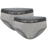 2er Pack camano Men comfort BCI cotton Slips 9300 - light grey melange L von CAMANO