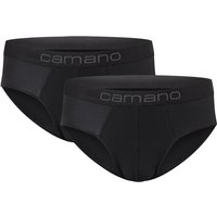 2er Pack camano Men comfort BCI cotton Slips 9999 - black L von CAMANO