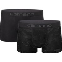 2er Pack camano Men comfort BCI cotton Trunks 9703 - dark grey mix L von CAMANO