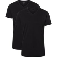 2er Pack camano Men comfort BCI cotton V-Neck T-shirt 9999 - black L von CAMANO