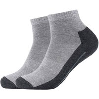 2er Pack camano Pro Tex Funktions Quarter Socken 0010 - grey 35-38 von CAMANO