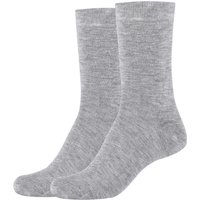 2er Pack camano Silky Feeling Crew Socken Damen 0003 - light grey melange 35-38 von CAMANO