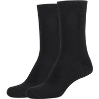 2er Pack camano Silky Feeling Crew Socken Damen 0005 - black 35-38 von CAMANO