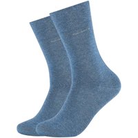 2er Pack camano Soft Crew Socken 0033 - denim melange 35-38 von CAMANO