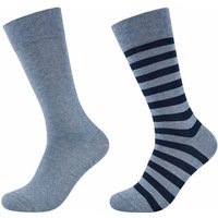 2er Pack camano Soft Stripe Crew Socken Herren 5310 - infinity 39-42 von CAMANO
