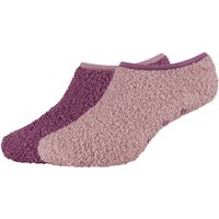 2er Pack camano Sustainable Cosy Antirutsch Sneakersocken Damen 4650 - damson 39-42 von CAMANO