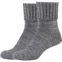 2er Pack camano Wool-Mix Crew Socken Damen 9700 - dark grey melange 35-38 von CAMANO