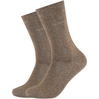 2er Pack camano Soft Crew Socken 0039 - caramel melange 47-49 von CAMANO