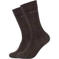 2er Pack camano Soft Crew Socken 8997 - dark brown melange 35-38 von CAMANO