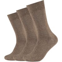 3er Pack camano Comfort Baumwoll Crew Socken 8700 - caramel melange 47-49 von CAMANO