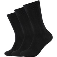 3er Pack camano Comfort Baumwoll Crew Socken 0005 - black 43-46 von CAMANO