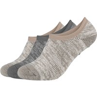 3er Pack camano Warm-Up Antirutsch Sneakersocken Damen 1901 - taupe 35-38 von CAMANO