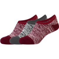 3er Pack camano Warm-Up Antirutsch Sneakersocken Damen 3810 - oxblood red 39-42 von CAMANO