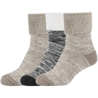 3er Pack camano Warm-Up Crew Socken Damen 1901 - taupe 35-38 von CAMANO