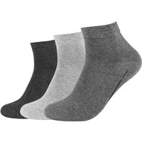 3er Pack camano ca-Soft Quarter Socken 9703 - grey mixed 39-42 von CAMANO