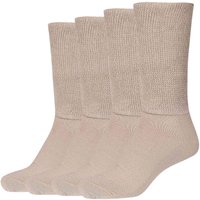 4er Pack camano Bio-Baumwoll Diabetiker Crew Socken 0018 - sand 39-42 von CAMANO