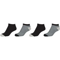 4er Pack camano Silky Feeling Mini Stripe Sneakersocken Damen 9999 - black 39-42 von CAMANO