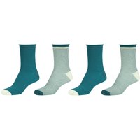 4er Pack camano Silky Feeling Stripe Crew Socken Damen 7088 - celadon 39-42 von CAMANO