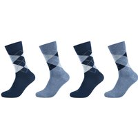 4er Pack camano Soft Classic Argyle Crew Socken Herren 5310 - infinity 39-42 von CAMANO