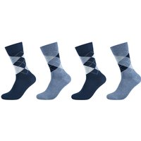 4er Pack camano Soft Classic Argyle Crew Socken Herren 5310 - infinity 43-46 von CAMANO