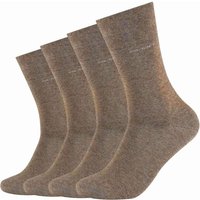 4er Pack camano Soft Crew Socken 0039 - camel 35-38 von CAMANO