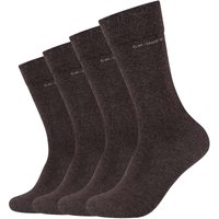 4er Pack camano Soft Crew Socken 8997 - dark brown melange 39-42 von CAMANO